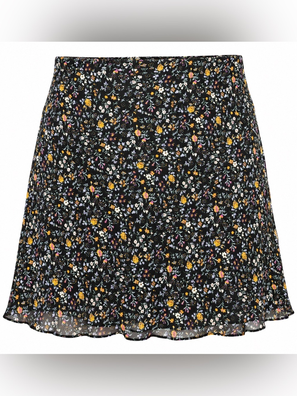 Madewell black floral skirt, size 14